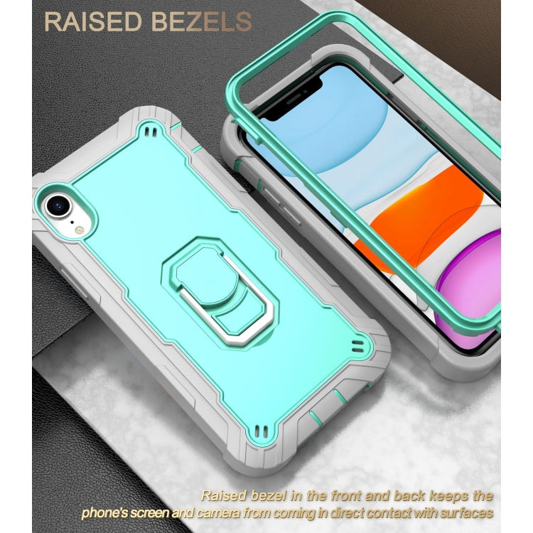 PC + Rubber 3-layers Shockproof Protective Case with Rotating Holder, For iPhone XR, For iPhone XS Max