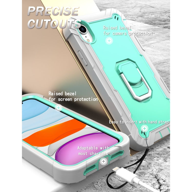 PC + Rubber 3-layers Shockproof Protective Case with Rotating Holder, For iPhone XR, For iPhone XS Max