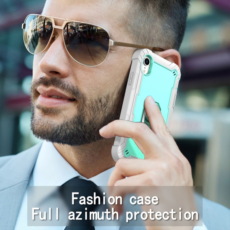 PC + Rubber 3-layers Shockproof Protective Case with Rotating Holder, For iPhone XR, For iPhone XS Max