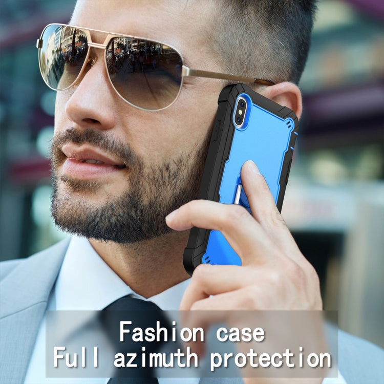 PC + Rubber 3-layers Shockproof Protective Case with Rotating Holder, For iPhone XR, For iPhone XS Max
