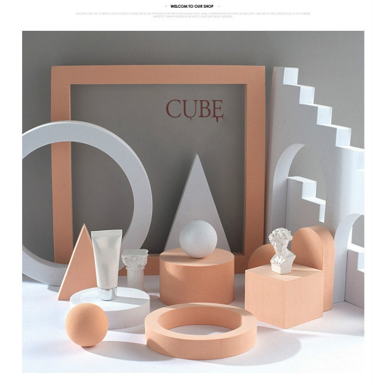 Geometric Cube Solid Color Photography Photo Background Table Shooting Foam Props, 7cm Round Ball + 5cm Round Ball, 7 x 7 x 6cm Cuboid, Cube Embedded Combo Kits, Cuboid Door Combo Kits