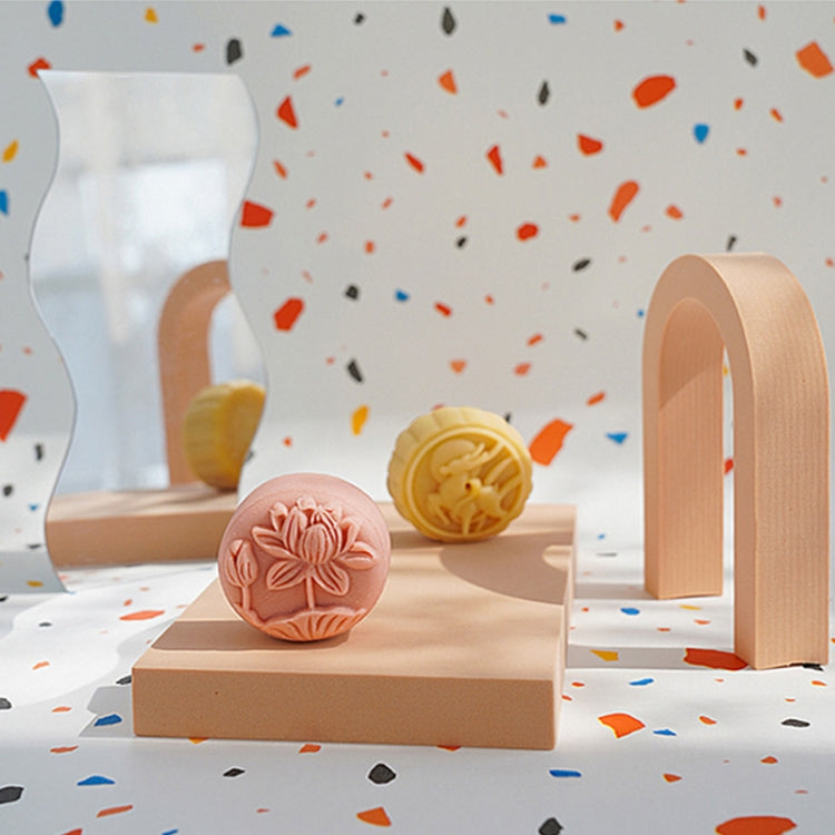Geometric Cube Solid Color Photography Photo Background Table Shooting Foam Props, 7cm Round Ball + 5cm Round Ball, 7 x 7 x 6cm Cuboid, Cube Embedded Combo Kits, Cuboid Door Combo Kits