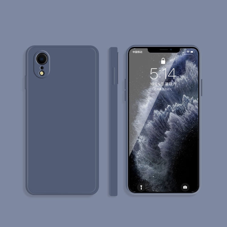 Solid Color Imitation Liquid Silicone Straight Edge Dropproof Full Coverage Protective Case, For iPhone X / XS, For iPhone XR