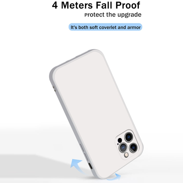 Solid Color Imitation Liquid Silicone Straight Edge Dropproof Full Coverage Protective Case, For iPhone 12 Pro, For iPhone 12 Pro Max