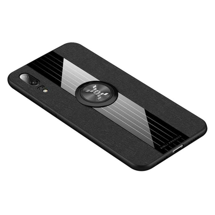XINLI Stitching Cloth Textue Shockproof TPU Protective Case with Ring Holder, For Huawei nova 5i, For Huawei nova 5i Pro, For Huawei P20, For Huawei P20 lite