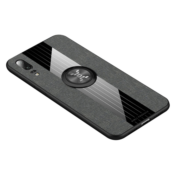 XINLI Stitching Cloth Textue Shockproof TPU Protective Case with Ring Holder, For Huawei nova 5i, For Huawei nova 5i Pro, For Huawei P20, For Huawei P20 lite