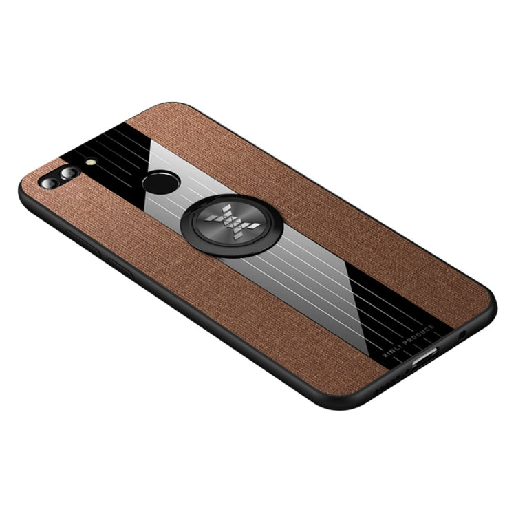 XINLI Stitching Cloth Textue Shockproof TPU Protective Case with Ring Holder, For Huawei Enjoy 8 Plus, For Huawei Enjoy 9, For Huawei Enjoy 9e, For Huawei Enjoy 9 Plus