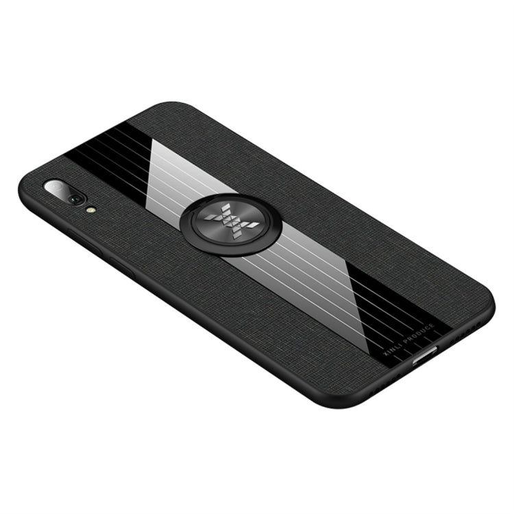 XINLI Stitching Cloth Textue Shockproof TPU Protective Case with Ring Holder, For Huawei Enjoy 8 Plus, For Huawei Enjoy 9, For Huawei Enjoy 9e, For Huawei Enjoy 9 Plus