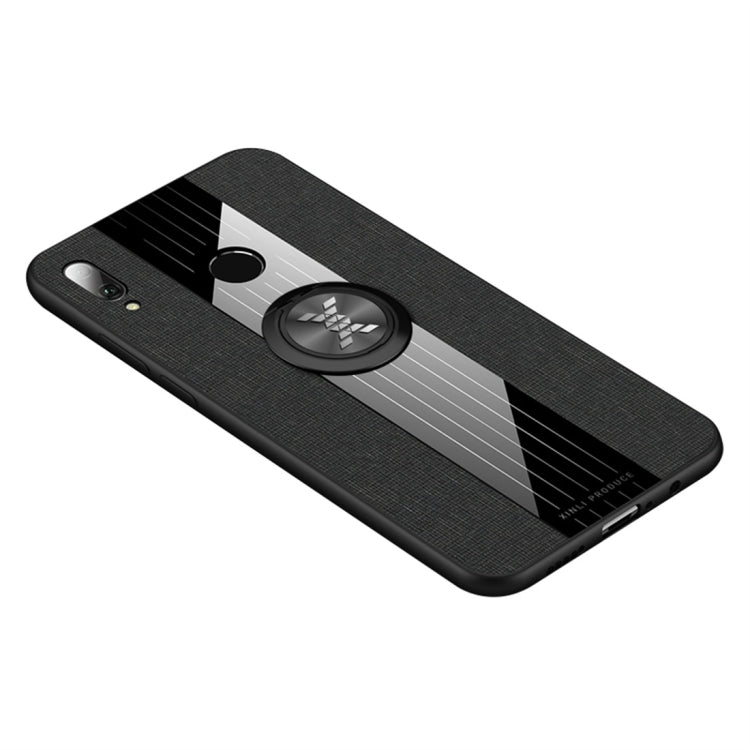 XINLI Stitching Cloth Textue Shockproof TPU Protective Case with Ring Holder, For Huawei Enjoy 8 Plus, For Huawei Enjoy 9, For Huawei Enjoy 9e, For Huawei Enjoy 9 Plus