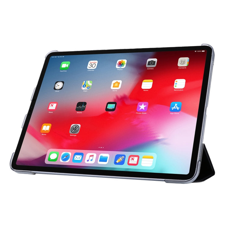 Silk Texture Three-fold Horizontal Flip Leather Case with Holder & Pen Slot, For iPad Pro 11 (2021)
