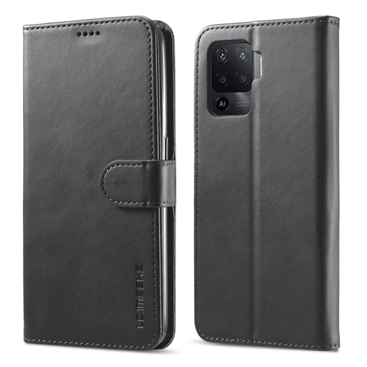 LC.IMEEKE Calf Texture Horizontal Flip Leather Case, with Holder & Card Slots & Wallet, For OPPO F19 Pro/A94 4G/Reno 5F