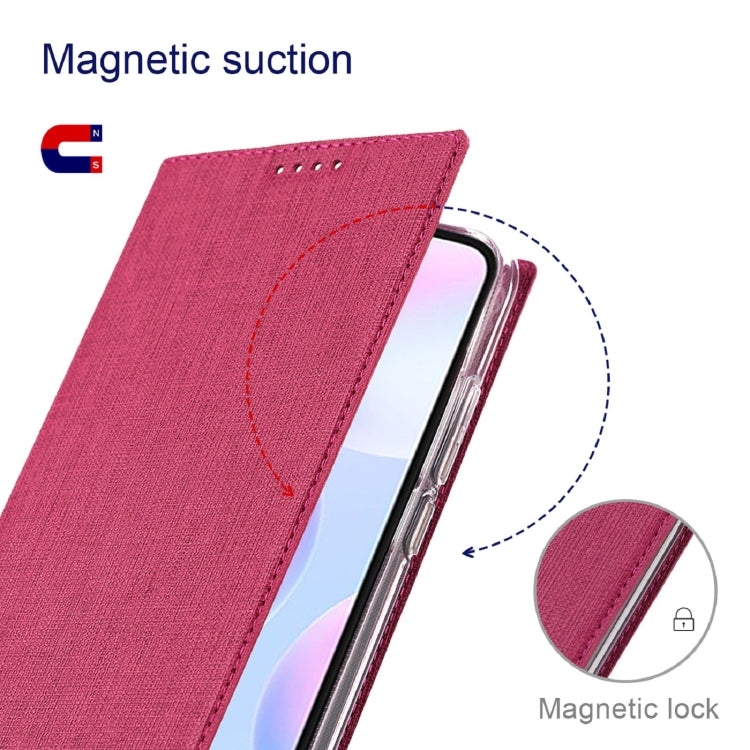 For Asus Zenfone 8 ZS590KS ViLi DMX Series Shockproof TPU + PU Leather Magnetic Attraction Horizontal Flip Case with Card Slot & Holder(Rose Red)