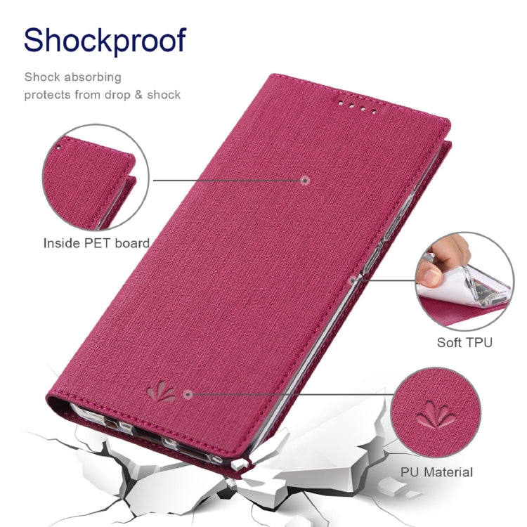 For Asus Zenfone 8 ZS590KS ViLi DMX Series Shockproof TPU + PU Leather Magnetic Attraction Horizontal Flip Case with Card Slot & Holder(Rose Red)