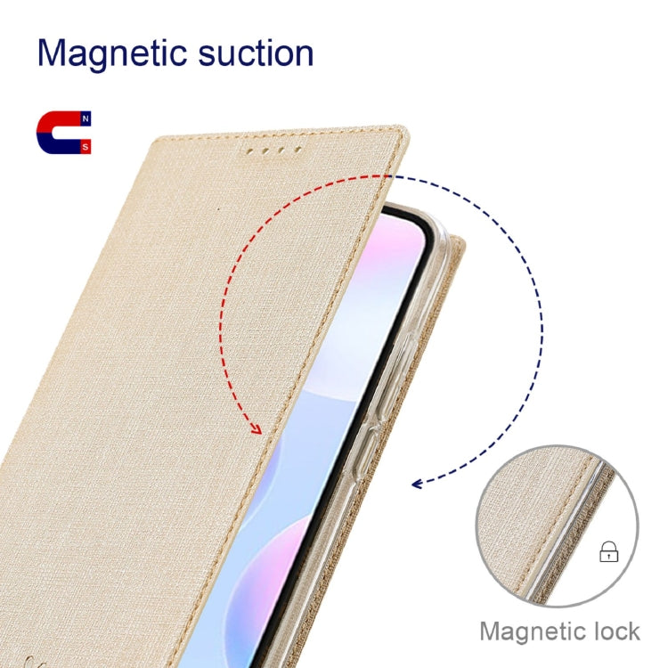 For Asus Zenfone 8 ZS590KS ViLi DMX Series Shockproof TPU + PU Leather Magnetic Attraction Horizontal Flip Case with Card Slot & Holder(Gold)