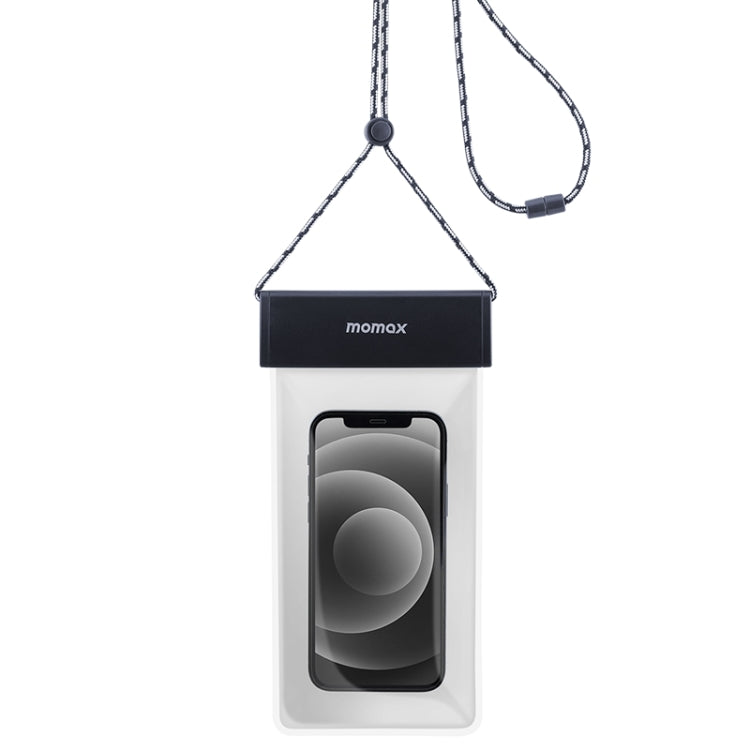 MOMAX SR25 IPX8 Outdoor Transparent PC+TPU Waterproof Bag with Lanyard For Mobile Phones Below 7 inche(Gray)