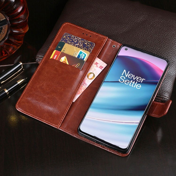 For OnePlus Nord CE 5G idewei Crazy Horse Texture Horizontal Flip Leather Case with Holder & Card Slots & Wallet(Sky Blue)