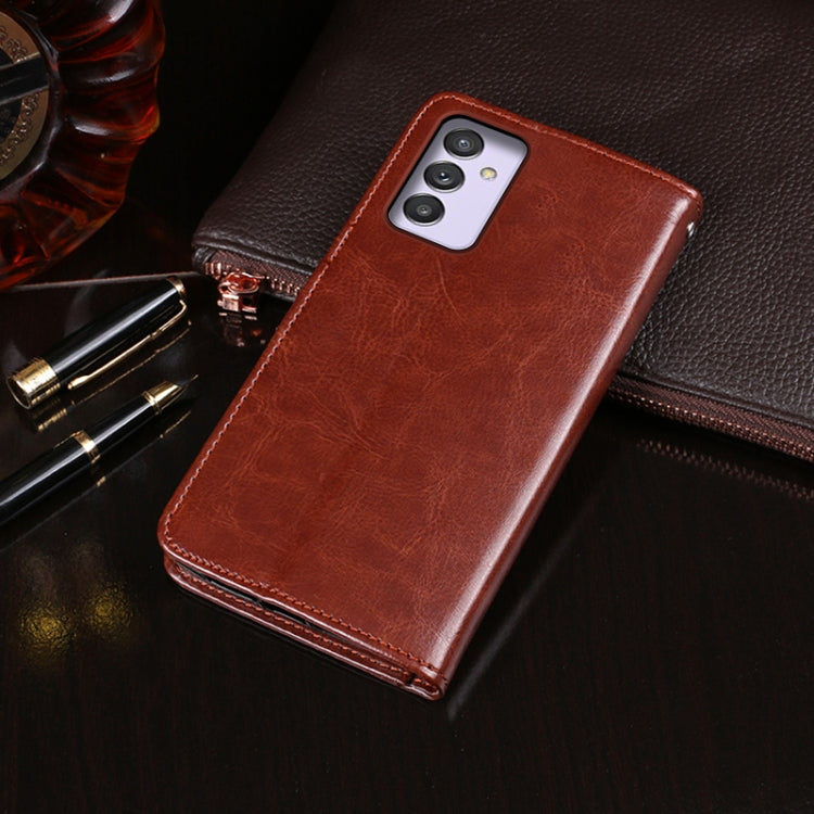 For Samsung Galaxy A82 5G idewei Crazy Horse Texture Horizontal Flip Leather Case with Holder & Card Slots & Wallet(Black)