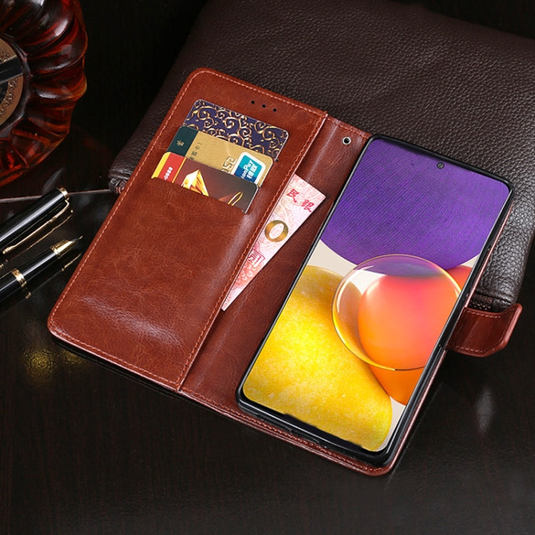 For Samsung Galaxy A82 5G idewei Crazy Horse Texture Horizontal Flip Leather Case with Holder & Card Slots & Wallet(Red)