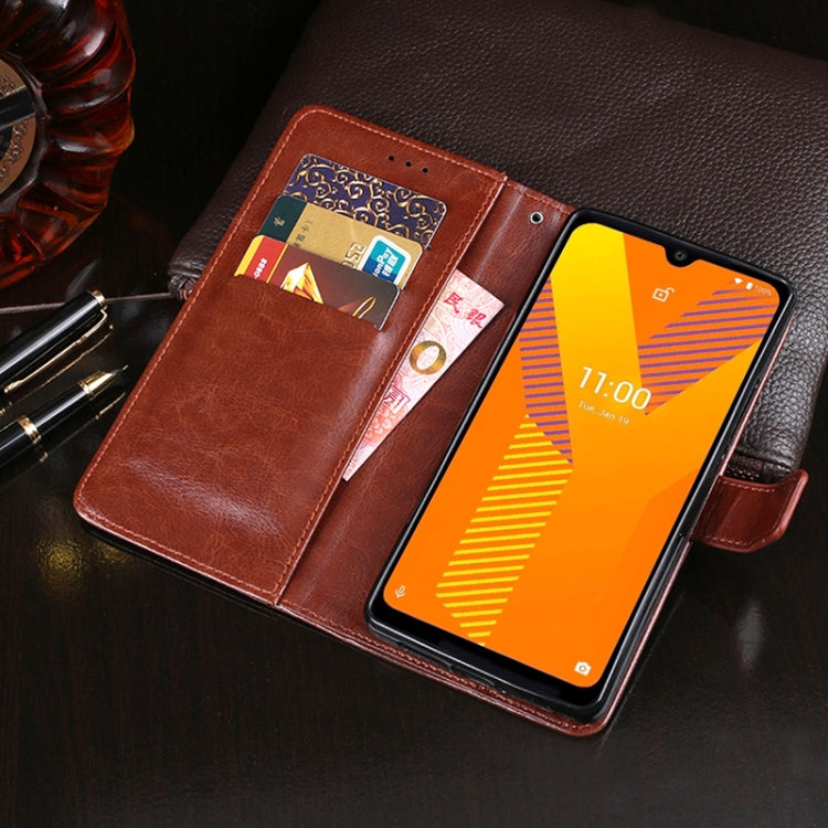 For Wiko Y62 idewei Crazy Horse Texture Horizontal Flip Leather Case with Holder & Card Slots & Wallet(Yellow)