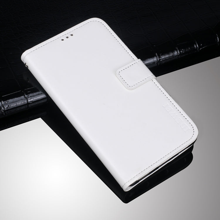 For Wiko Y62 idewei Crazy Horse Texture Horizontal Flip Leather Case with Holder & Card Slots & Wallet(White)