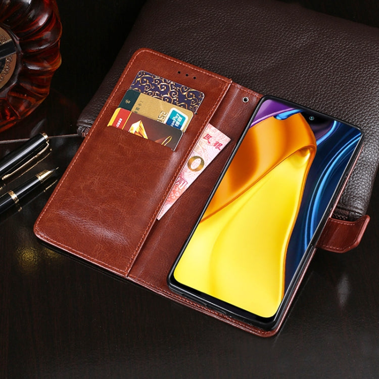 For Xiaomi Poco M3 Pro 5G idewei Crazy Horse Texture Horizontal Flip Leather Case with Holder & Card Slots & Wallet(Rose Red)