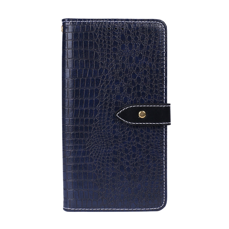 For Samsung Galaxy A82 5G idewei Crocodile Texture Horizontal Flip Leather Case with Holder & Card Slots & Wallet(Dark Blue)