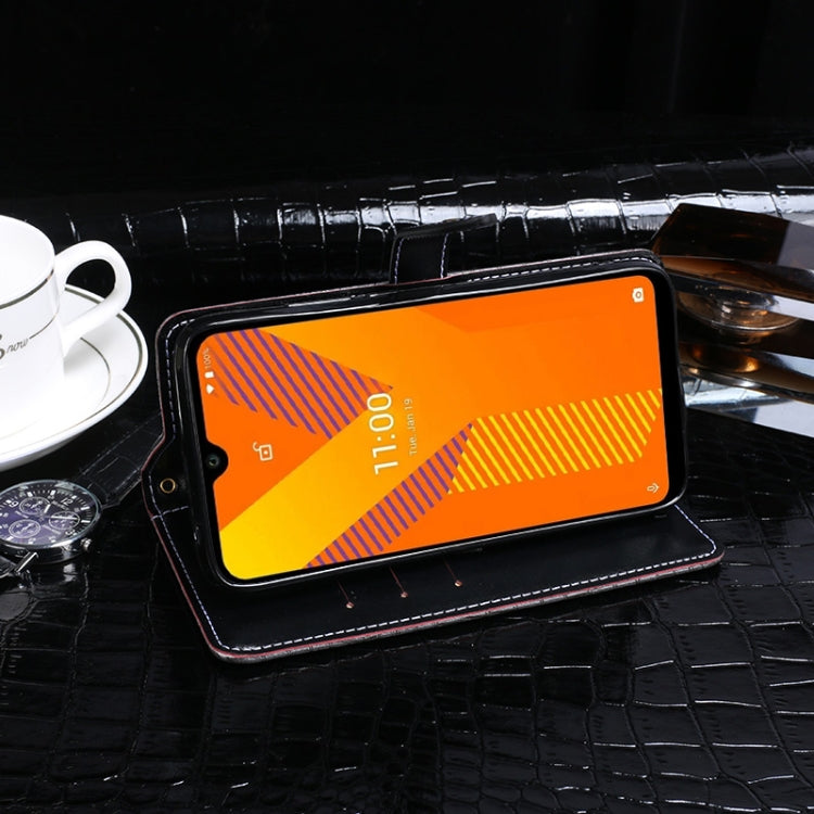 For Wiko Y62 idewei Crocodile Texture Horizontal Flip Leather Case with Holder & Card Slots & Wallet(Dark Blue)