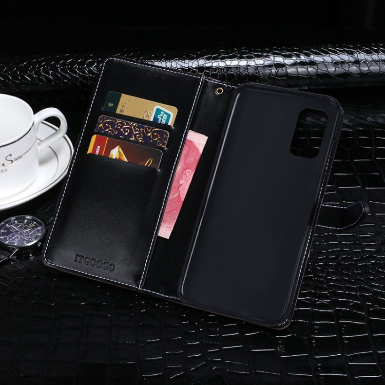 For Xiaomi Poco M3 Pro 5G idewei Crocodile Texture Horizontal Flip Leather Case with Holder & Card Slots & Wallet(Black)