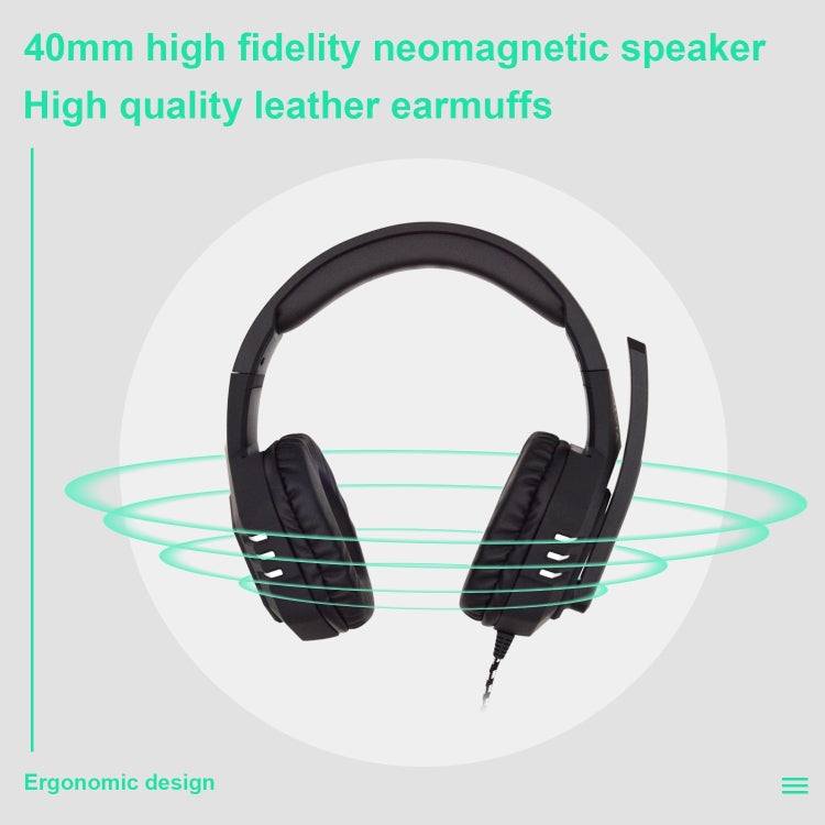 Anivia AH38 3.5mm Wired Gaming Headset with Microphone(Black Silver)
