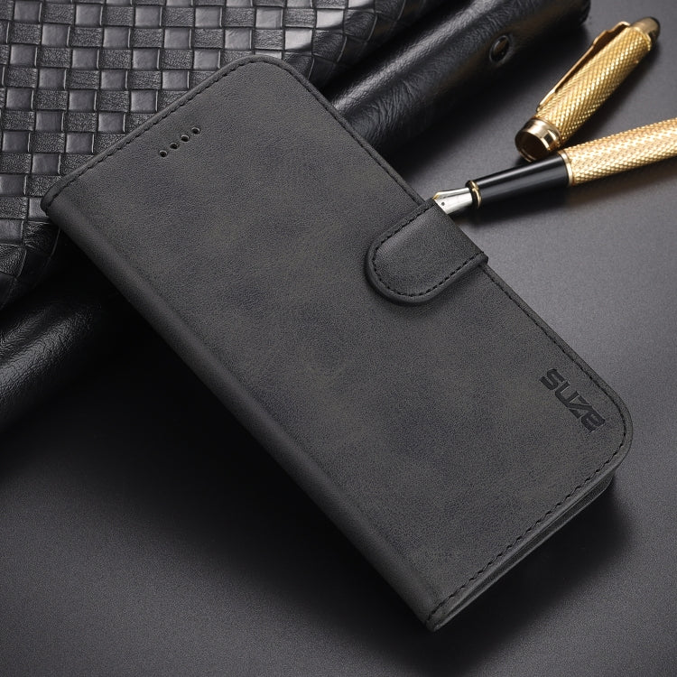 For iPhone 12 mini AZNS Skin Feel Calf Texture Horizontal Flip Leather Case with Card Slots & Holder & Wallet(Black)