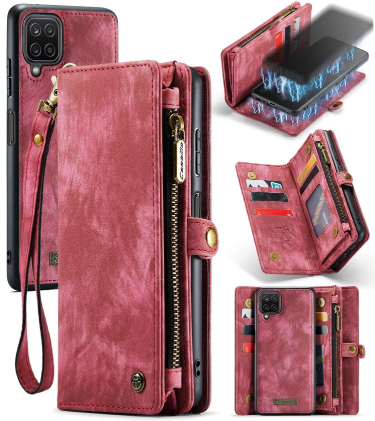 CaseMe Detachable Multifunctional Horizontal Flip Leather Case, with Card Slot & Holder & Zipper Wallet & Photo Frame, For Samsung Galaxy A12