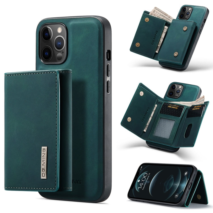 DG.MING M1 Series 3-Fold Multi Card Wallet + Magnetic Back Cover Shockproof Case with Holder Function, For iPhone 12 / 12 Pro, For iPhone 12 Pro Max