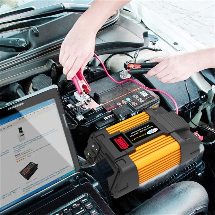 Little Wasp 12V to 220V 4000W Car Power Inverter with LED Display & Dual USB, 12V to 220V 4000W