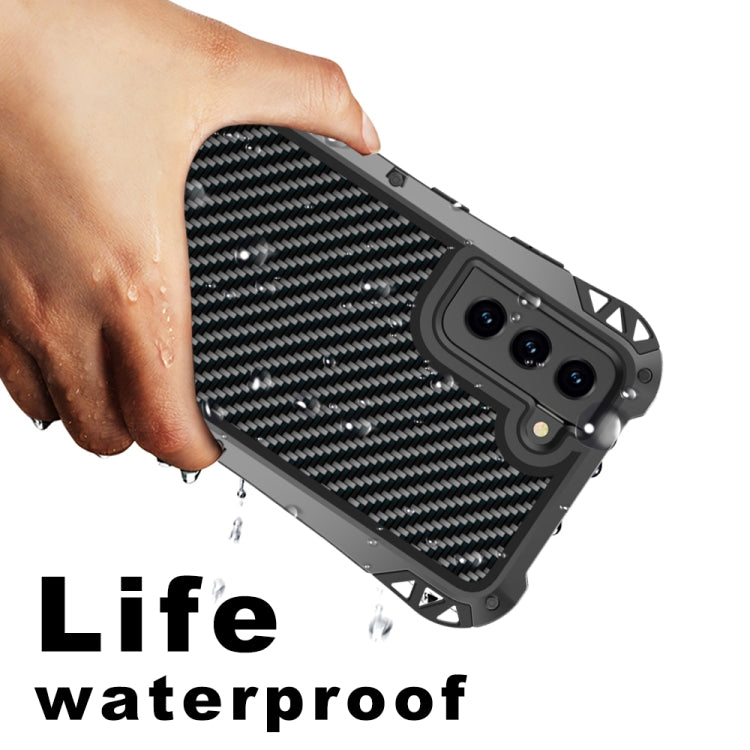 For Samsung Galaxy S21 FE R-JUST AMIRA Shockproof Dustproof Waterproof Metal Protective Case(Black)