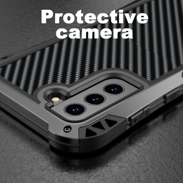 For Samsung Galaxy S21 FE R-JUST AMIRA Shockproof Dustproof Waterproof Metal Protective Case(Black)