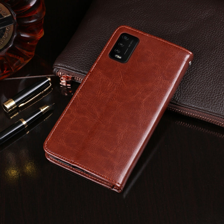 For Wiko Power U10 idewei Crazy Horse Texture Horizontal Flip Leather Case with Holder & Card Slots & Wallet(Red)
