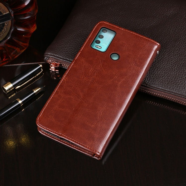 For Wiko Power U30 idewei Crazy Horse Texture Horizontal Flip Leather Case with Holder & Card Slots & Wallet(Sky Blue)