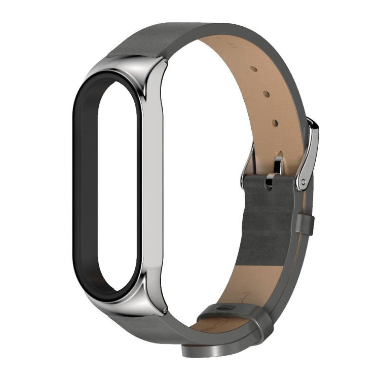 For Xiaomi Mi Band 6 / 5 / 4 / 3 CS Microfiber Leather Replacement Watchband