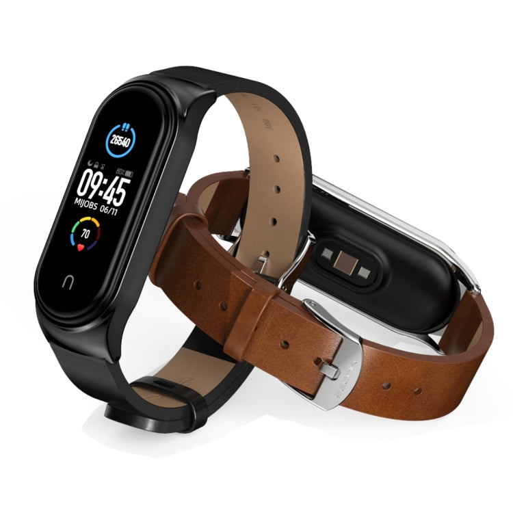 For Xiaomi Mi Band 6 / 5 / 4 / 3 CS Microfiber Leather Replacement Watchband