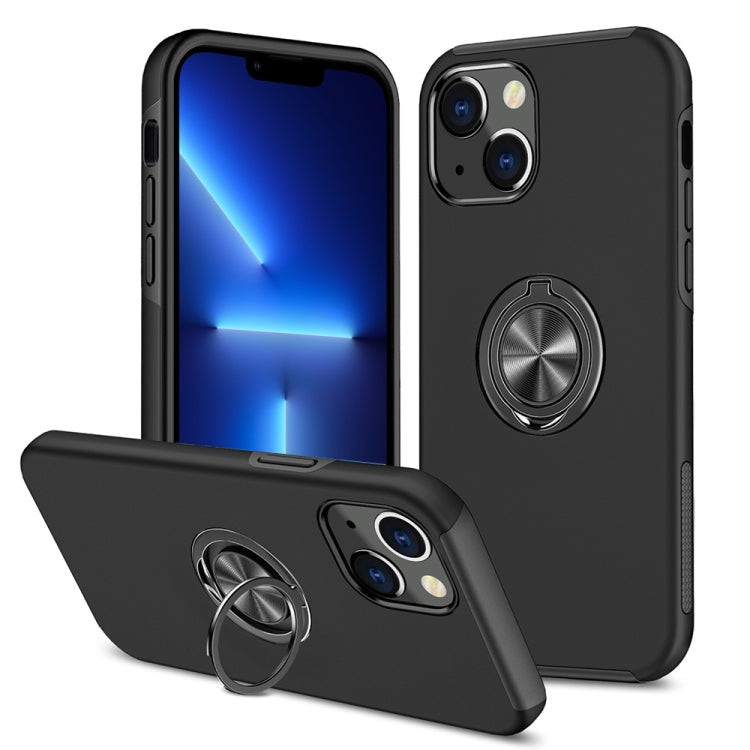 PC + TPU Shockproof Magnetic Protective Case with Invisible Ring Holder, For iPhone 13 mini, For iPhone 13, For iPhone 13 Pro