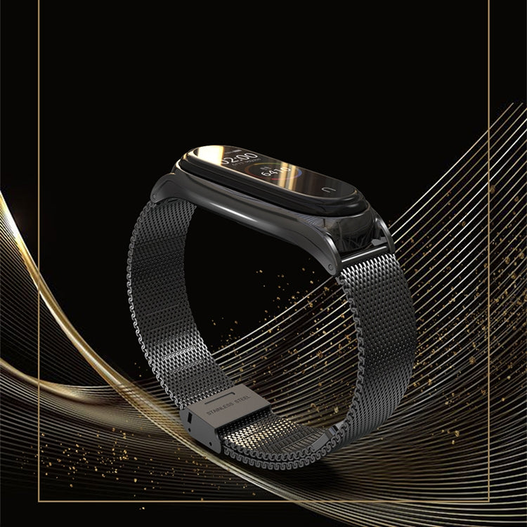 For Xiaomi Mi Band 6 / 5 / 4 / 3 Mijobs Milan Buckle Plus Stainless Steel Replacement Watchband