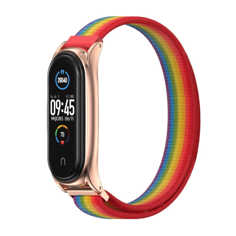 For Xiaomi Mi Band 6 / 5 / 4 / 3 Mijobs Nylon Loop Plus Strap Replacement Watchband