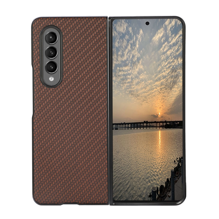 Carbon Fiber Texture Shockproof Protective Case, For Samsung Galaxy Z Fold3 5G