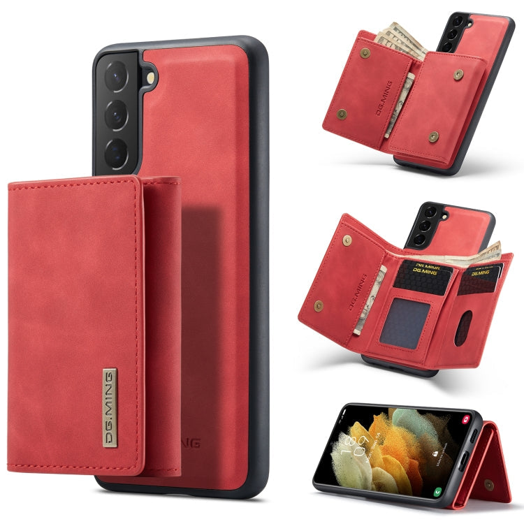 DG.MING M1 Series 3-Fold Multi Card Wallet  Back Cover Shockproof Case with Holder Function, For Samsung Galaxy S21, For Samsung Galaxy S21 FE, For Samsung Galaxy S21+