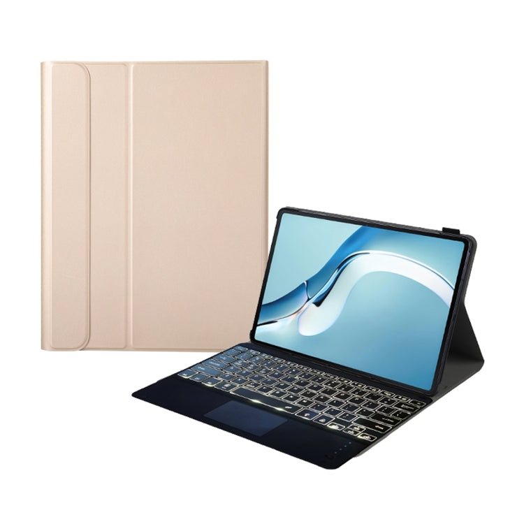 For Huawei MatePad Pro 12.6 2021 Sheep Texture Ultra-thin Backlight Bluetooth Keyboard Horizontal Flip Leather Case with Holder & Touchpad, A126-AS
