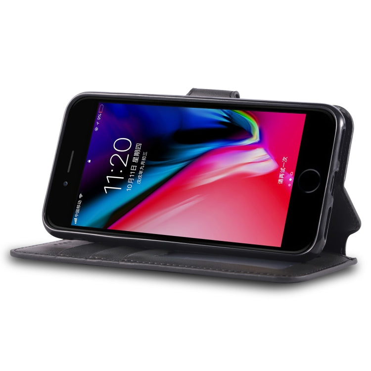 AZNS Calf Texture Magnetic Horizontal Flip PU Leather Case with Holder & Card Slots & Photo Frame, For iPhone 7 / 8