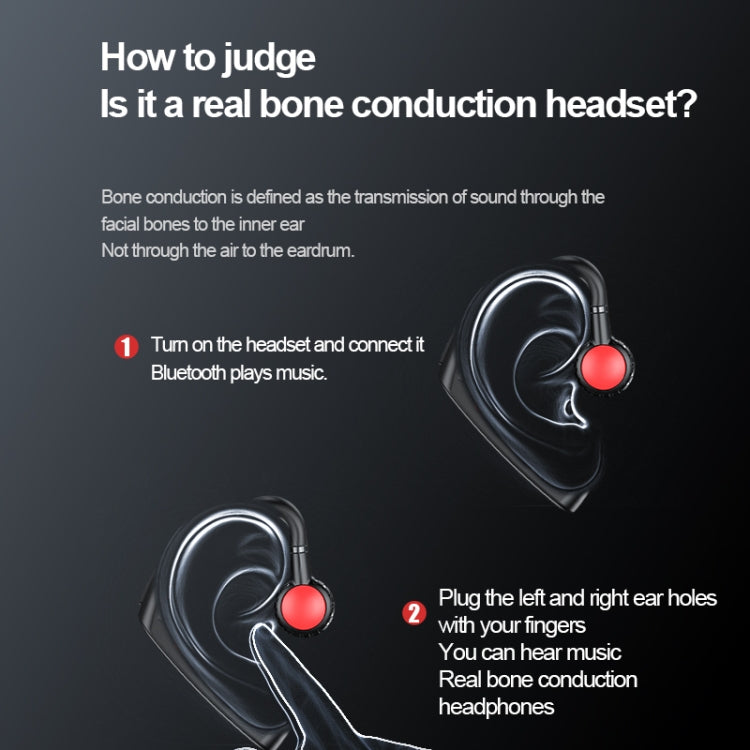 M-618 Bone Conduction Hanging Ear Stereo Bluetooth Headset, M-618 (Red), M-618 (Green), M-618 (Black), M-618 (Blue)