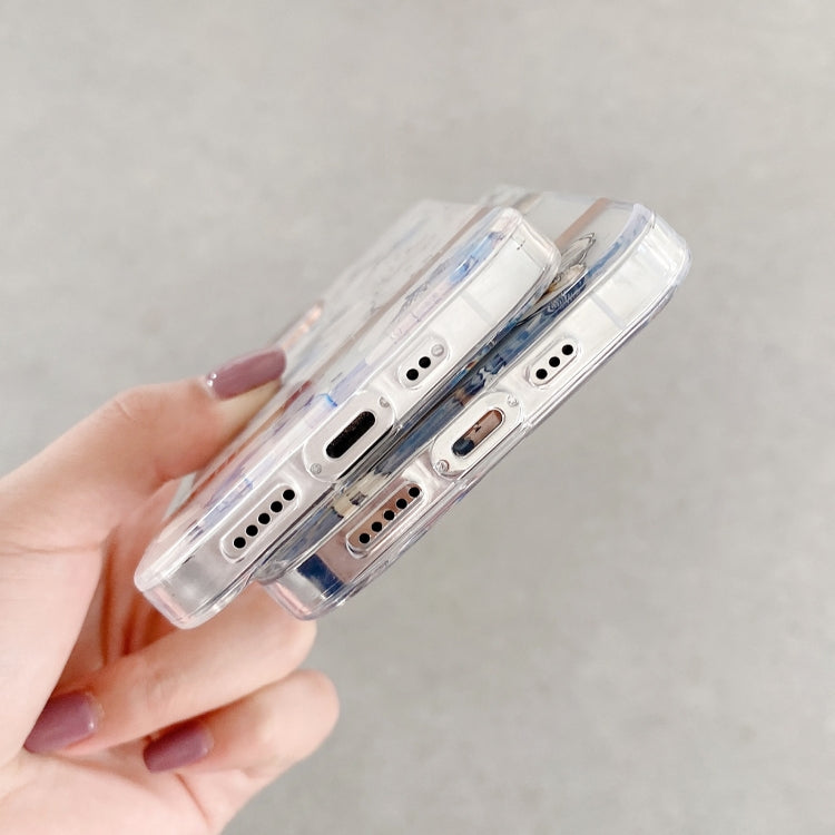 High Translucent Electroplating Flower Pattern TPU + PC Shockproof Case, For iPhone 11, For iPhone 11 Pro, For iPhone 12 Pro Max, For iPhone 11 Pro Max
