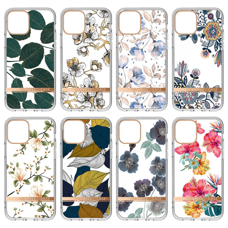 High Translucent Electroplating Flower Pattern TPU + PC Shockproof Case, For iPhone 11, For iPhone 11 Pro, For iPhone 12 Pro Max, For iPhone 11 Pro Max