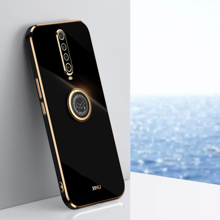 XINLI Straight Edge 6D Electroplate TPU Phone Case with Ring Holder, For Xiaomi Redmi K30, For Xiaomi Redmi K40, For Xiaomi Redmi Note 8 Pro